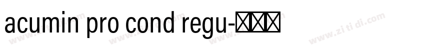 acumin pro cond regu字体转换